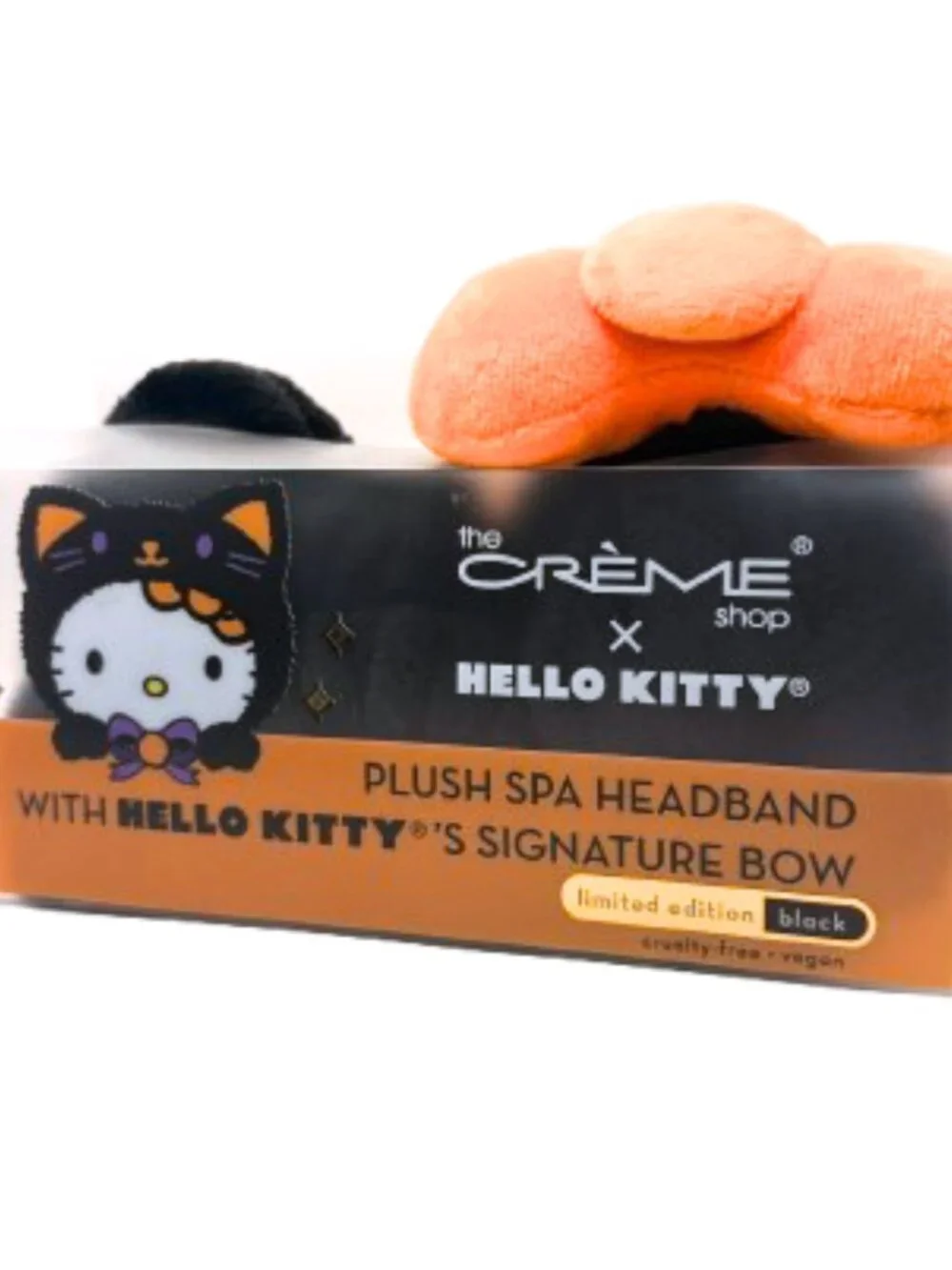 The Crème Shop Hello Kitty Plush Spa Headband Black Limited Edition